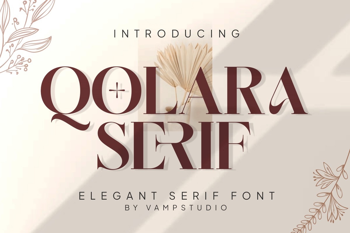 Beispiel einer Qolara serif-Schriftart #1