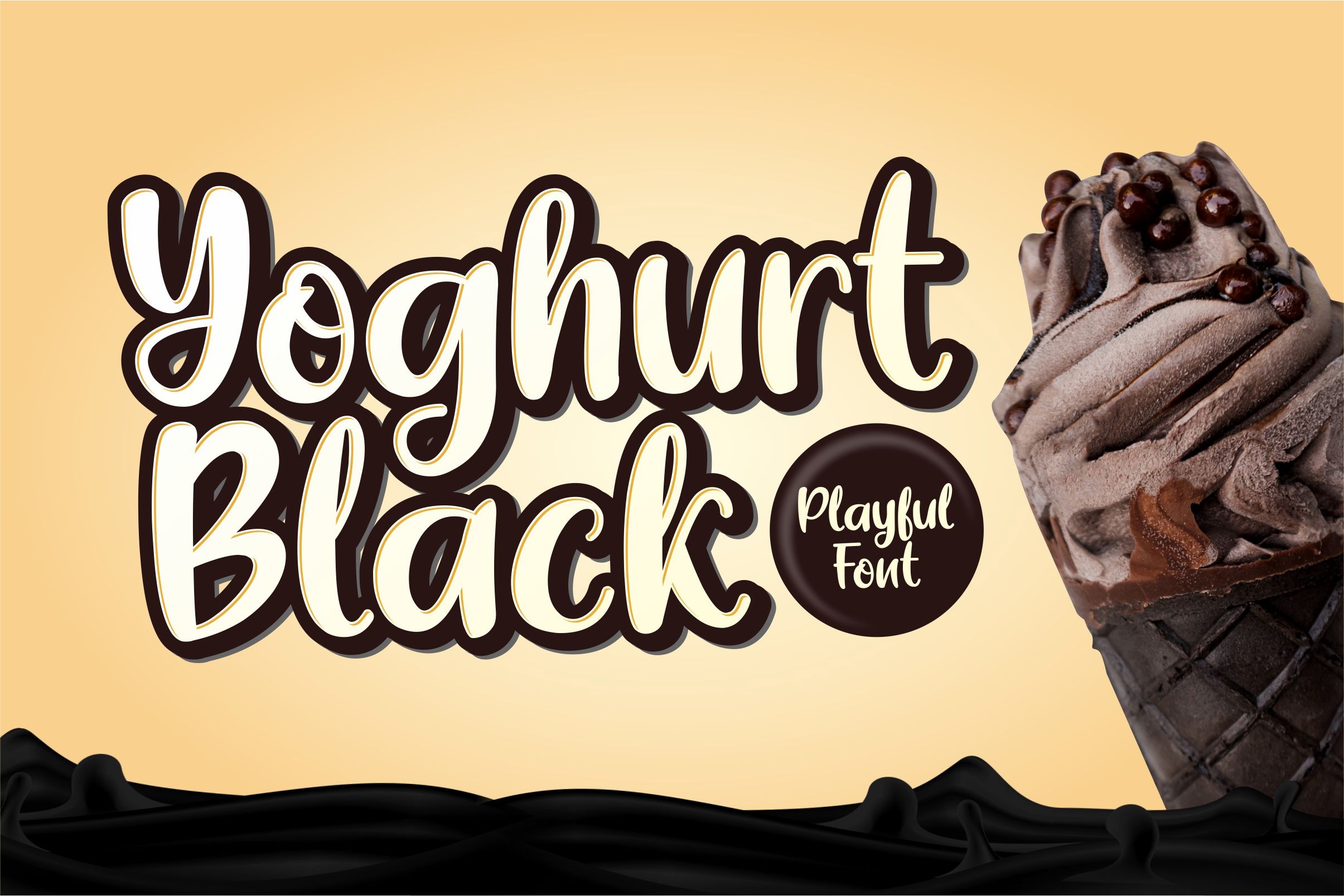 Schriftart Yoghurt Black