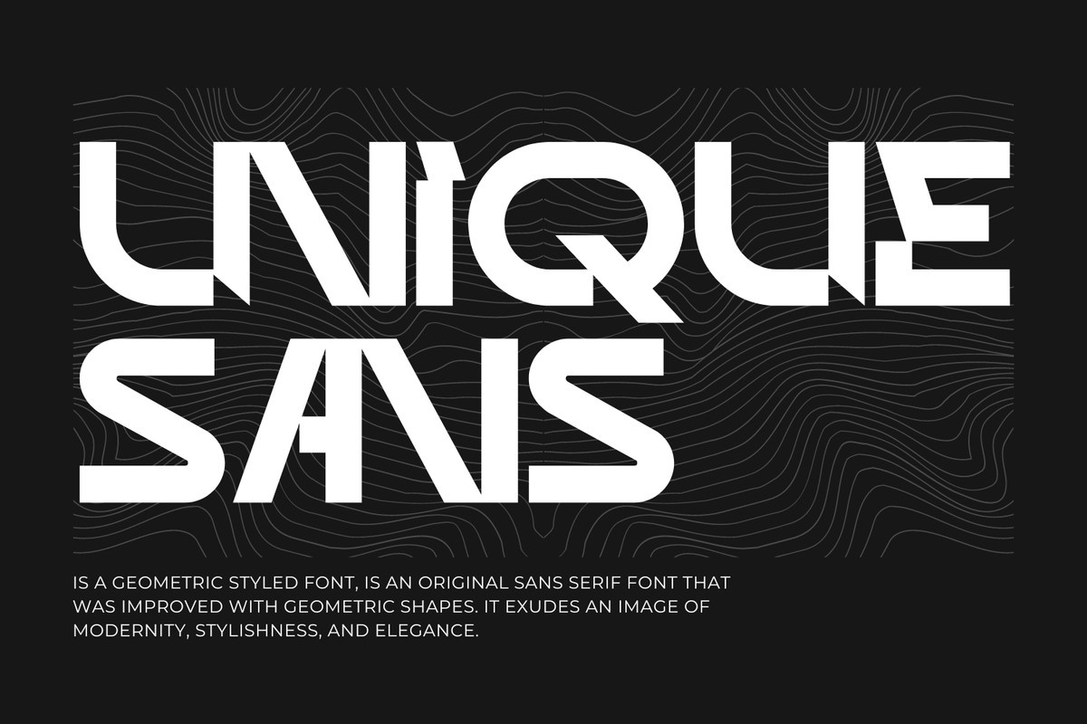 Schriftart Unique Sans