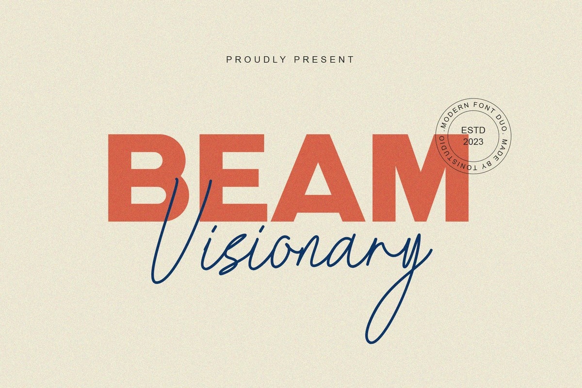 Schriftart Beam Visionary