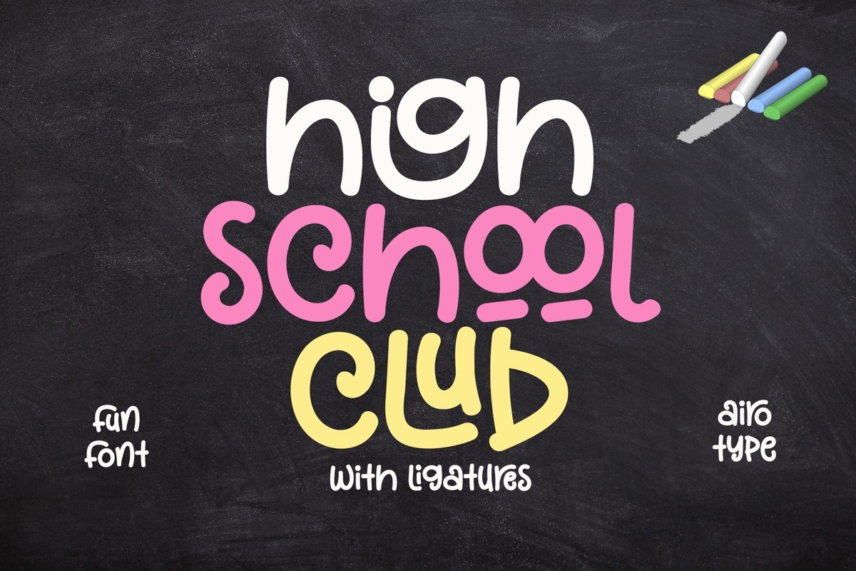 Schriftart High School Club