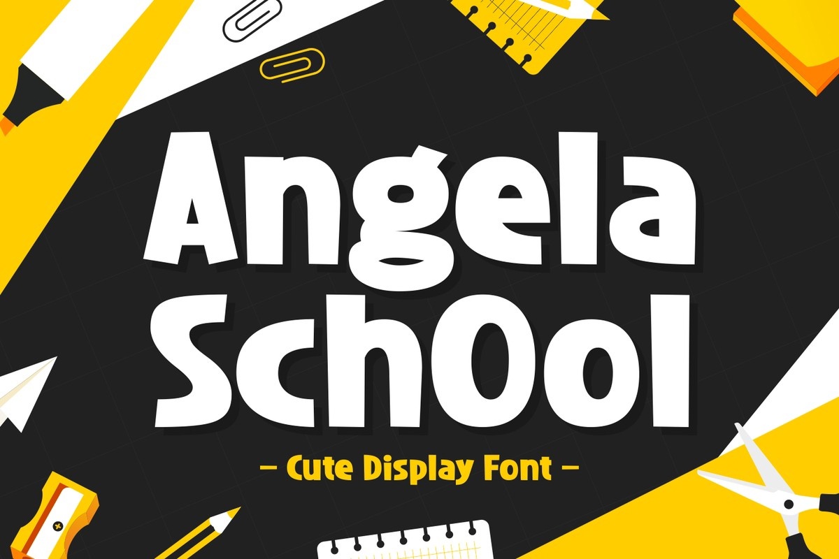 Beispiel einer Angela School-Schriftart #1