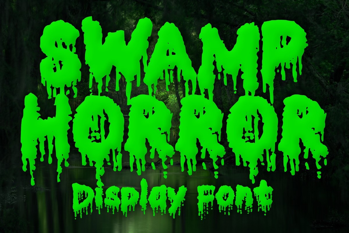 Beispiel einer Swamp Horror-Schriftart #1