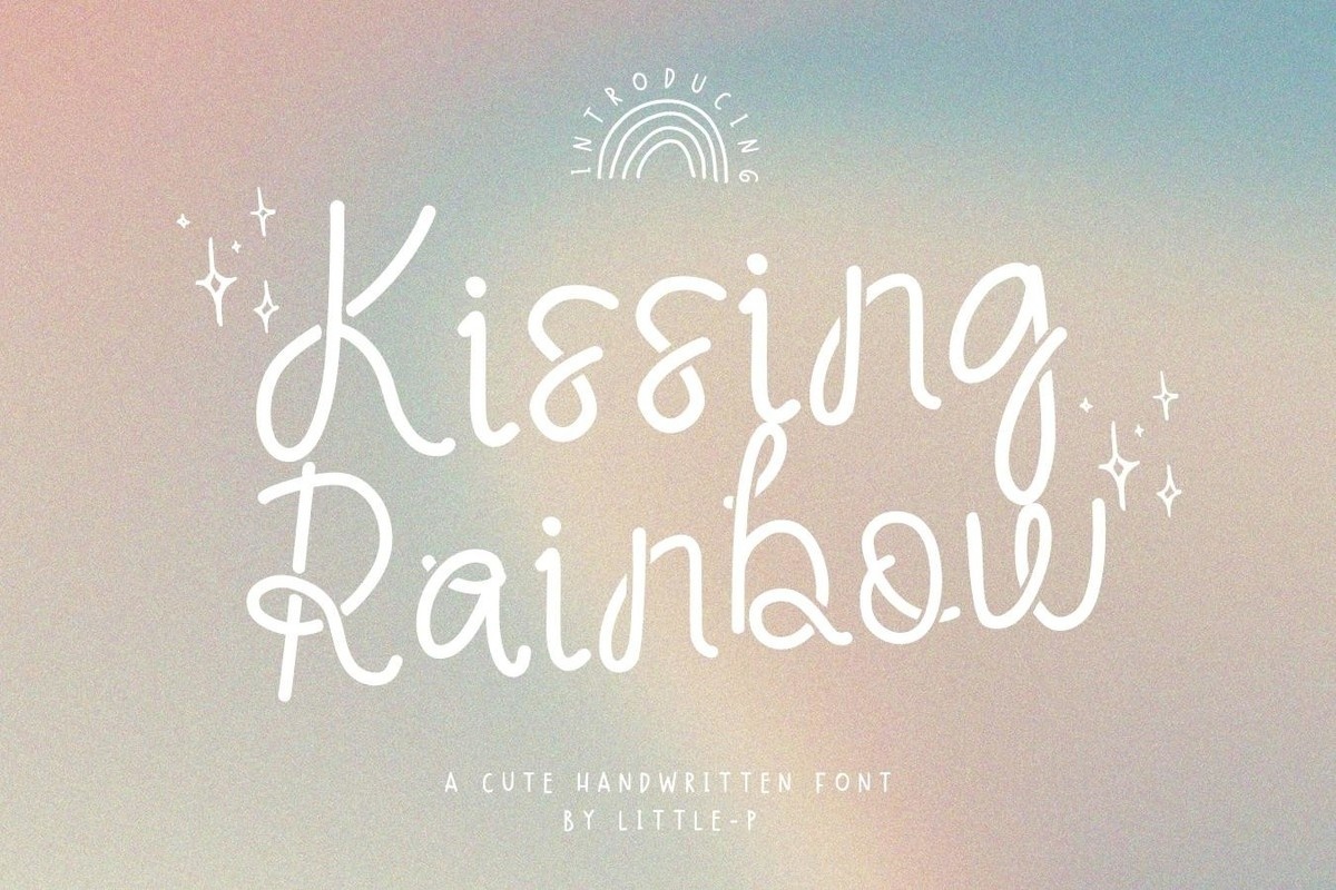 Beispiel einer Kissing Rainbow-Schriftart #1