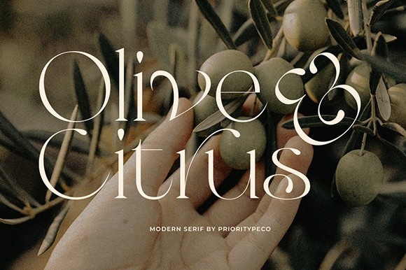 Beispiel einer Olive & Citrus-Schriftart #1