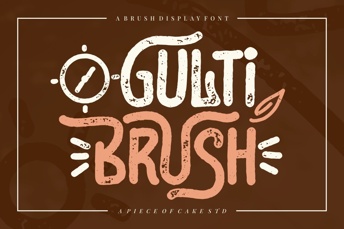 Beispiel einer Gulti Brush-Schriftart #1