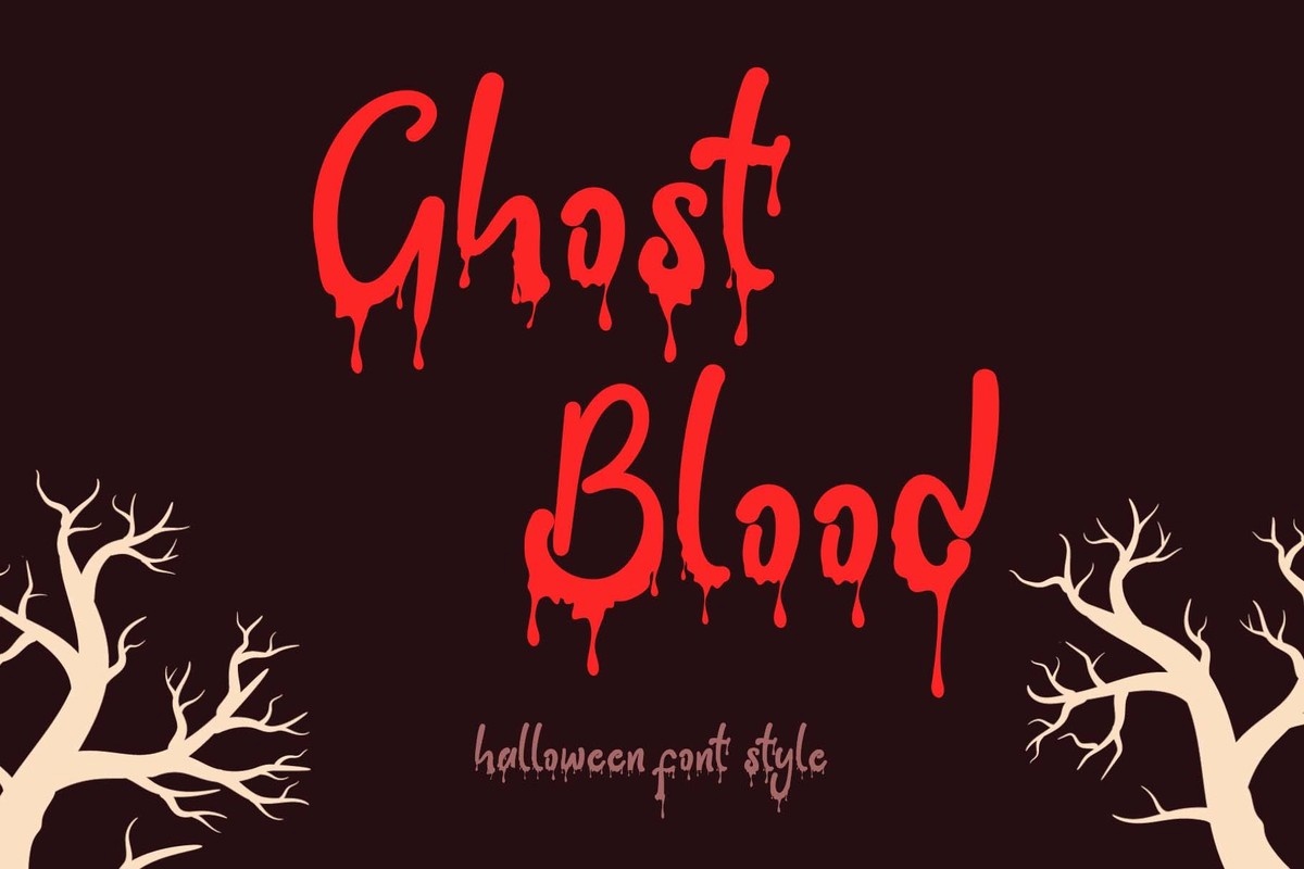 Beispiel einer Ghost Blood-Schriftart #1