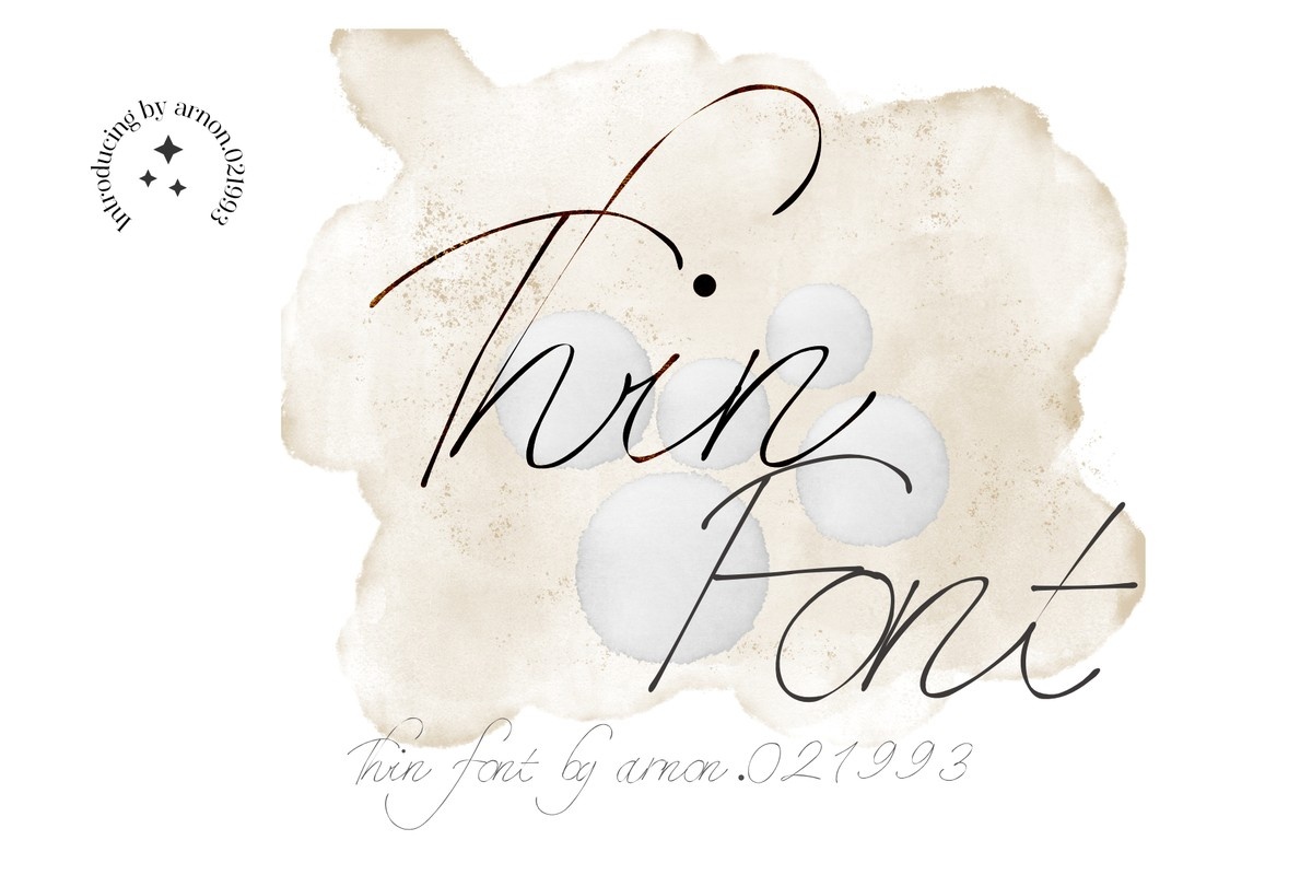 Schriftart Thin