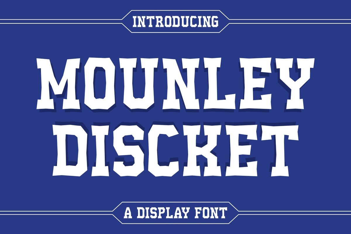 Schriftart Mounley Discket