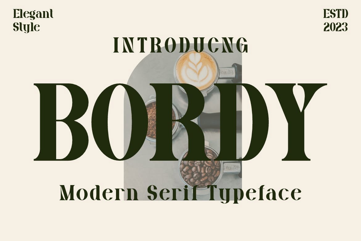 Schriftart Bordy