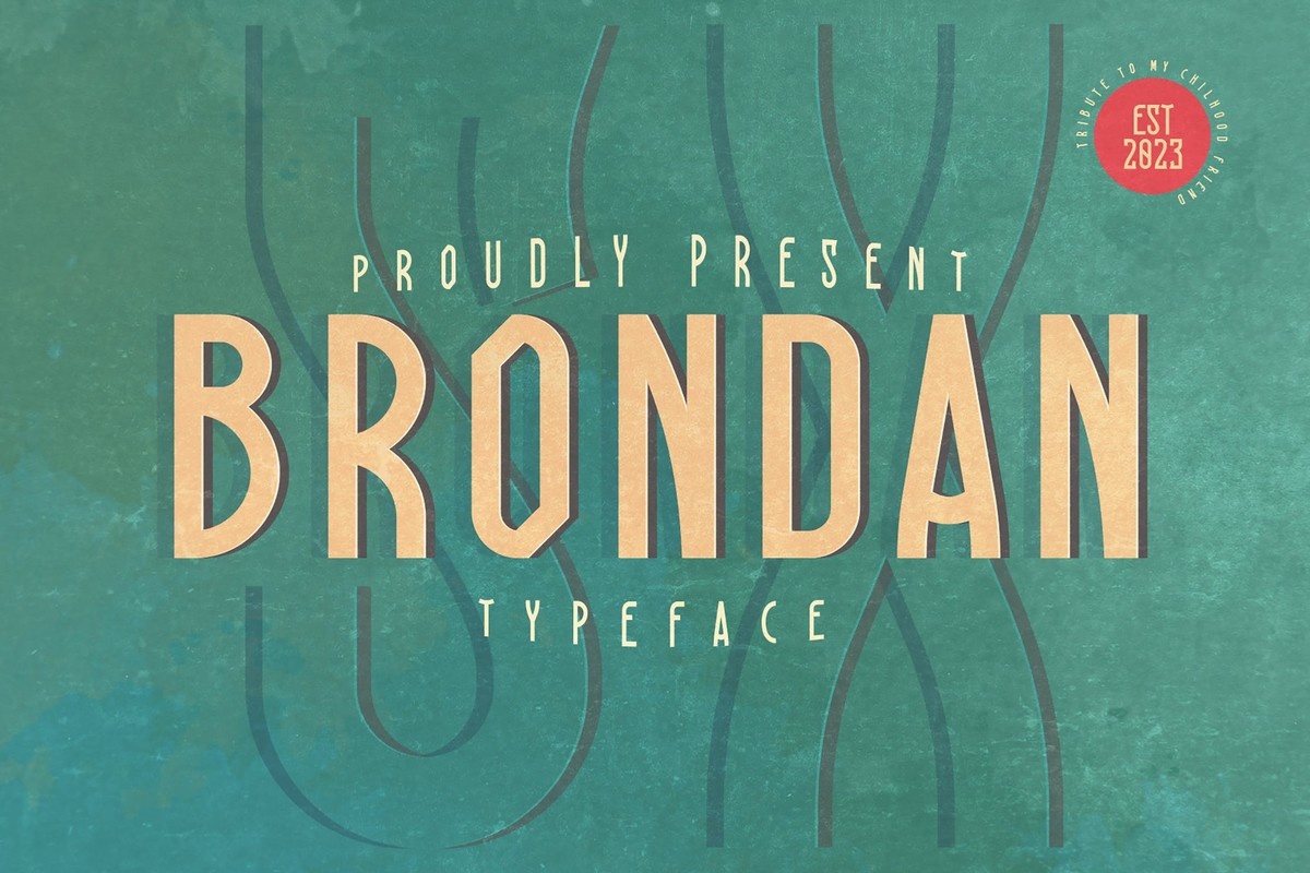 Beispiel einer Brondan SX-Schriftart #1