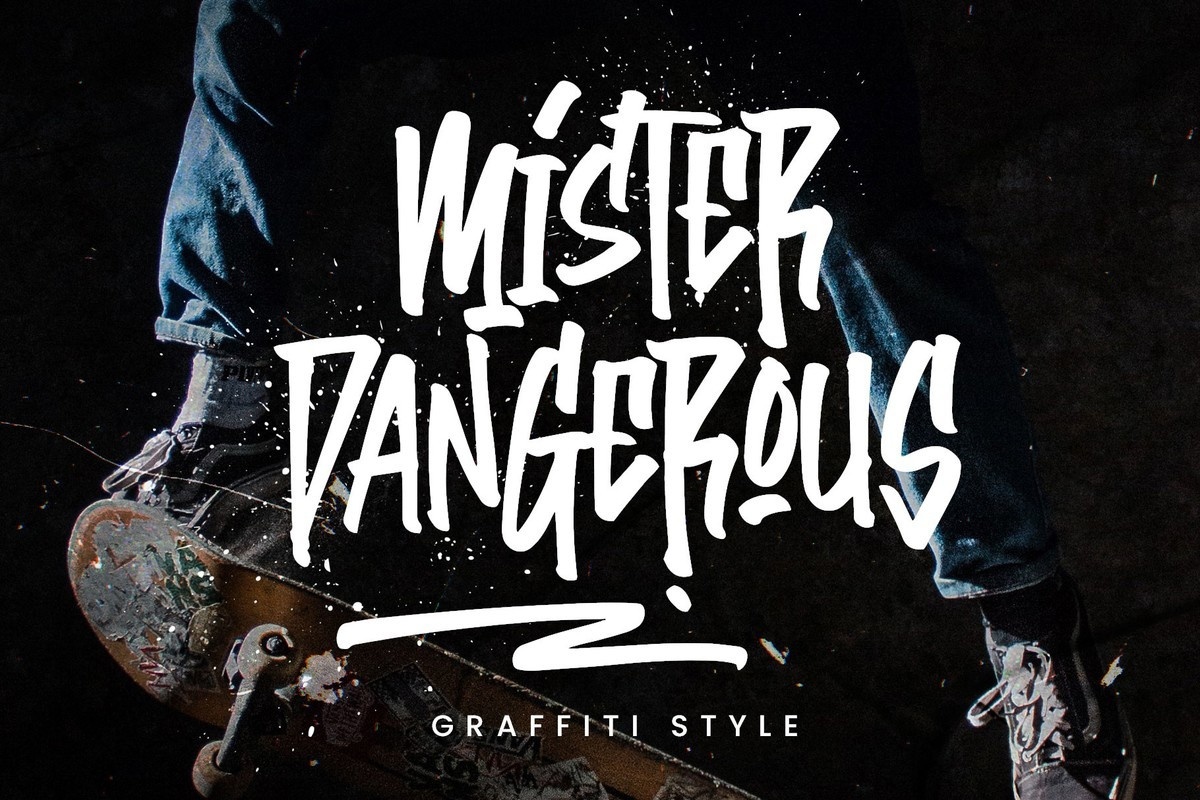 Beispiel einer Mister Dangerous-Schriftart #1