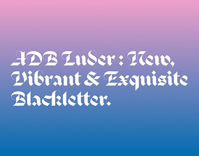 Schriftart ADB Luder