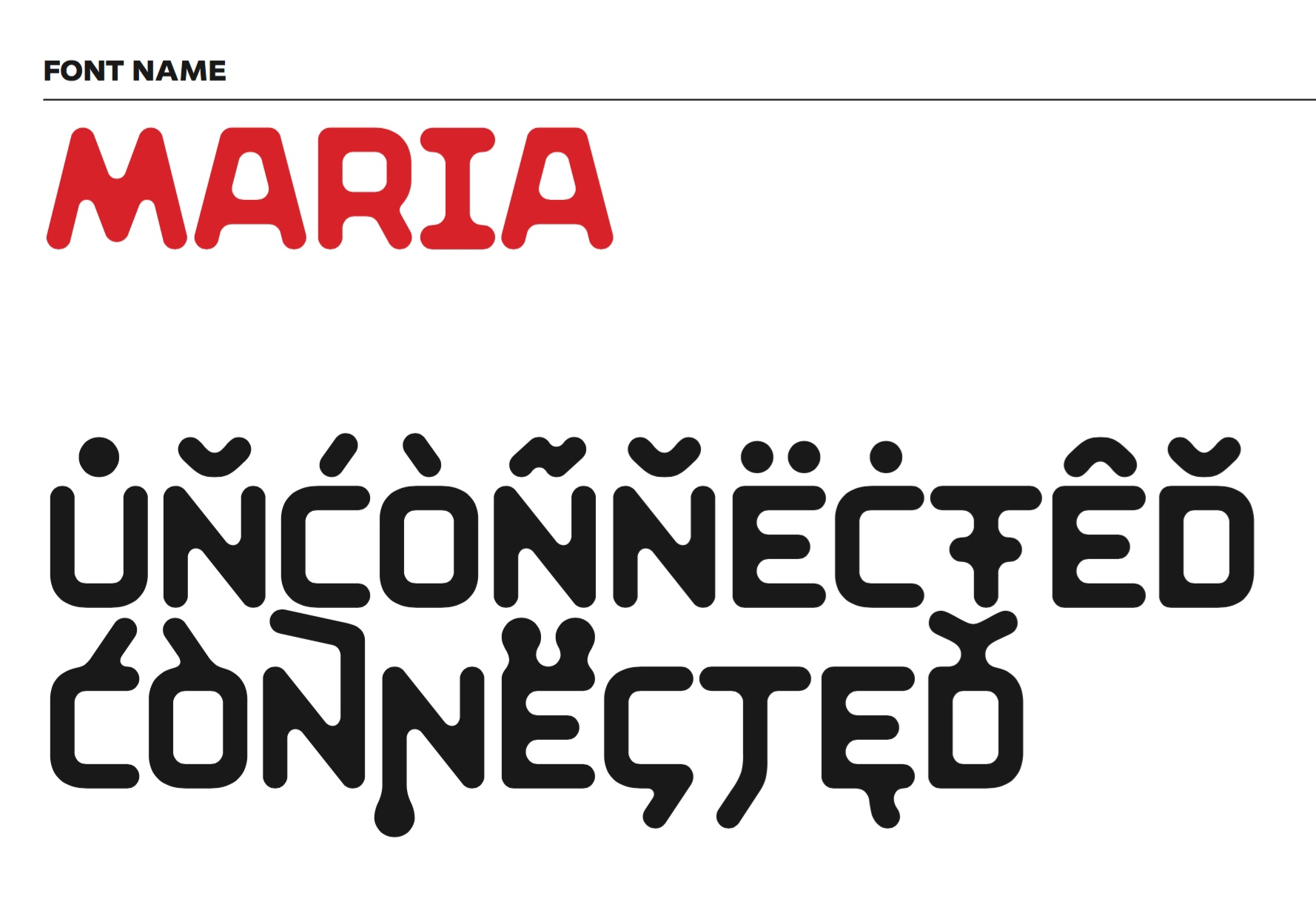 Schriftart Maria