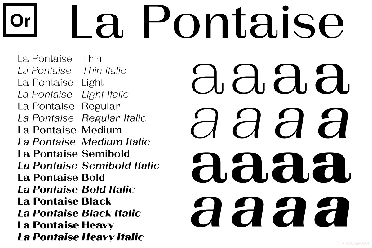 Schriftart La Pontaise