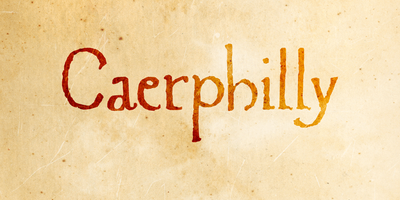 Beispiel einer Caerphilly-Schriftart #1