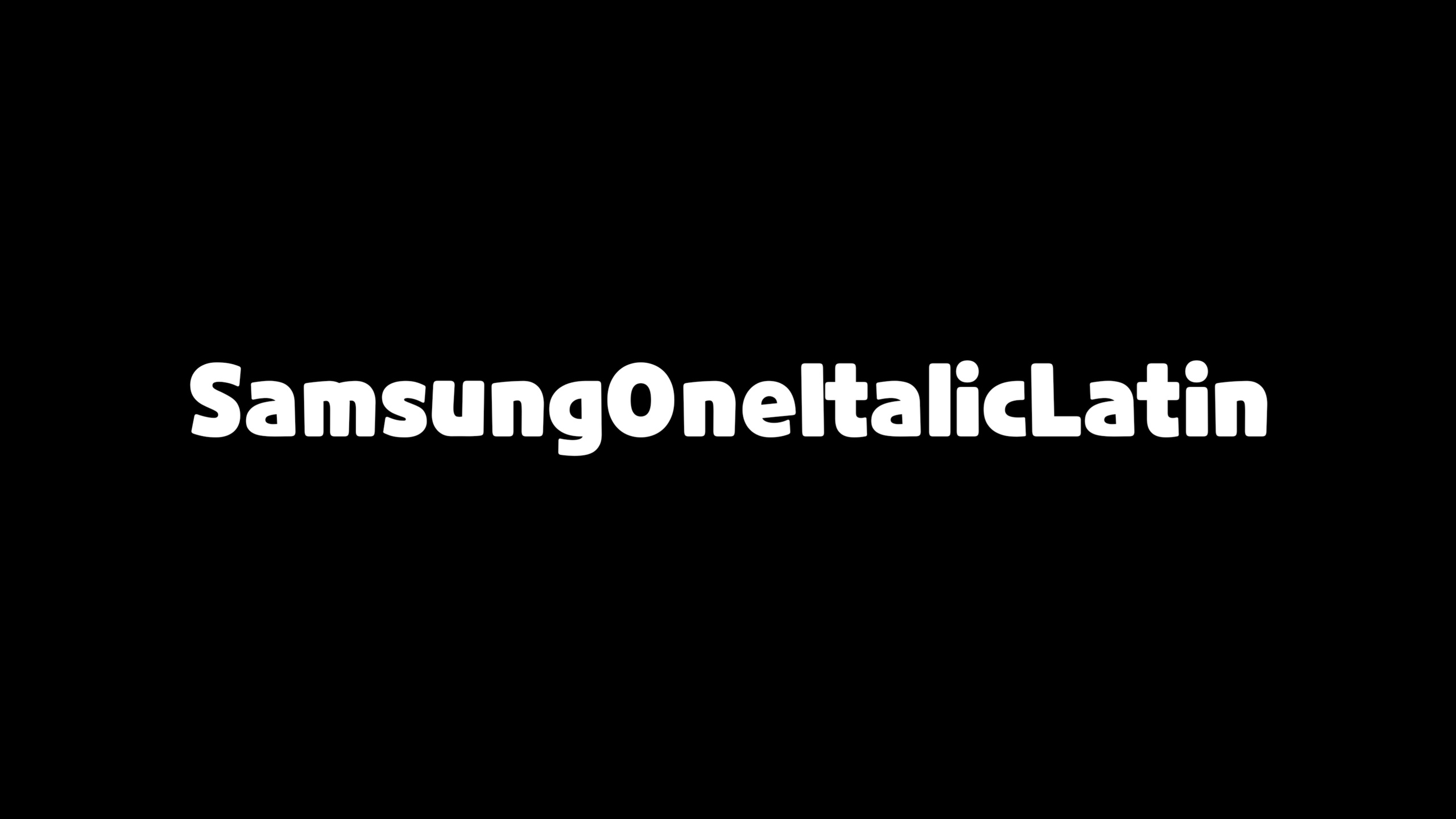 Schriftart SAMSUNG ONE ITALIC LATIN