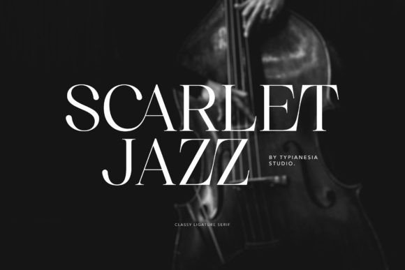 Beispiel einer Scarlet Jazz-Schriftart #1