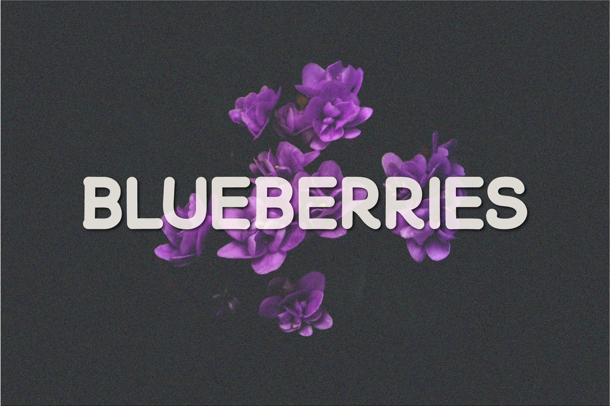 Beispiel einer Blueberries-Schriftart #1