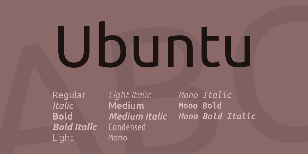Beispiel einer Ubuntu Sans-Schriftart #1