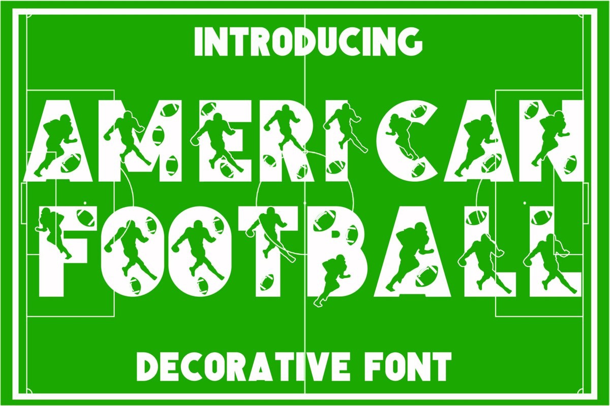Beispiel einer American Football-Schriftart #1