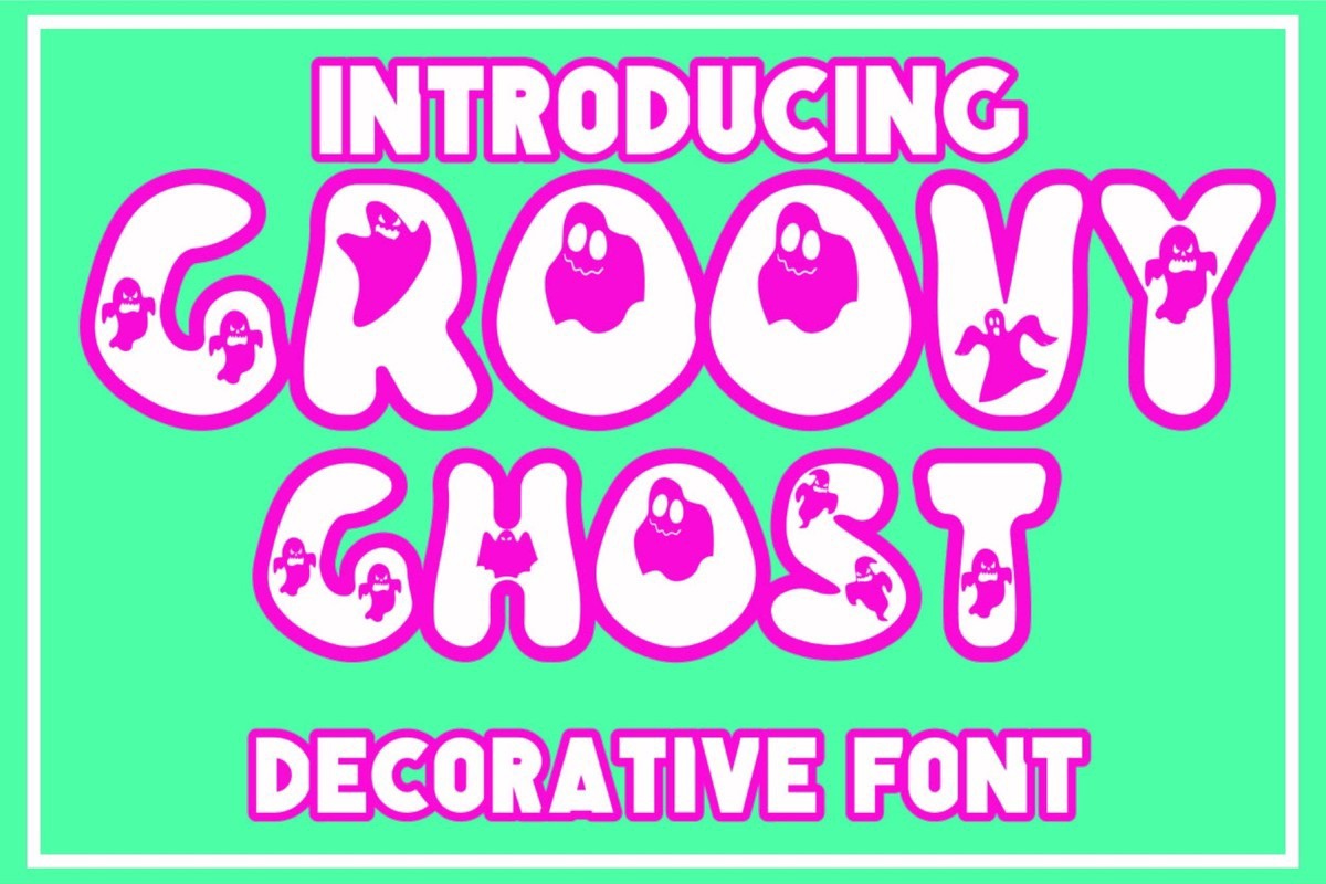 Beispiel einer Groovy Ghost-Schriftart #1