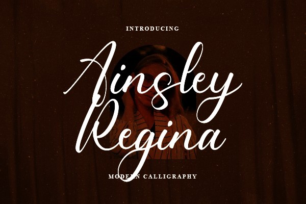 Beispiel einer Ainsley Regina-Schriftart #1