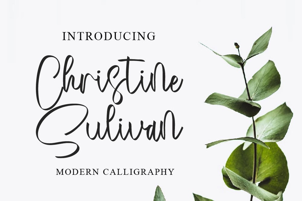 Schriftart Christine Sulivan