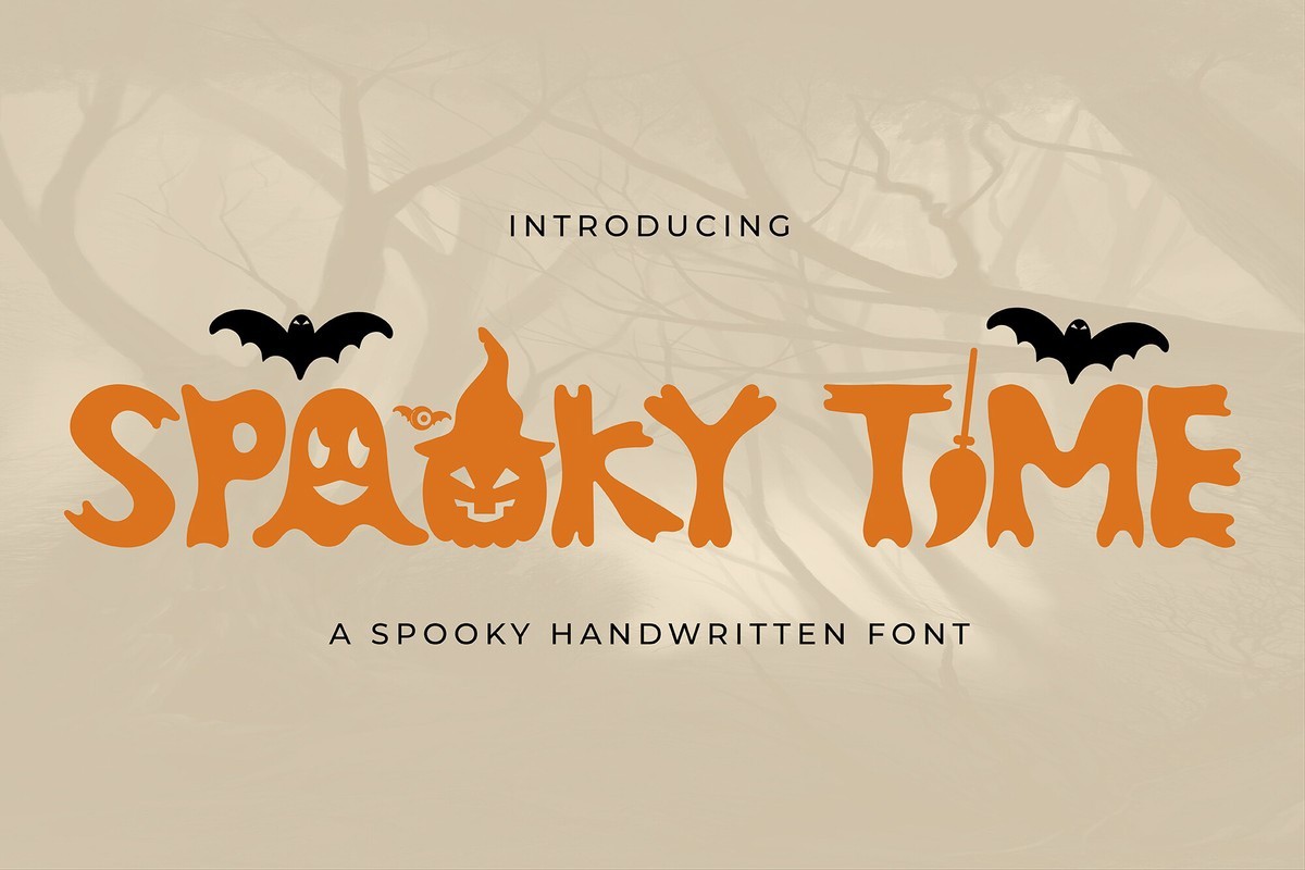 Beispiel einer Spooky Time-Schriftart #1