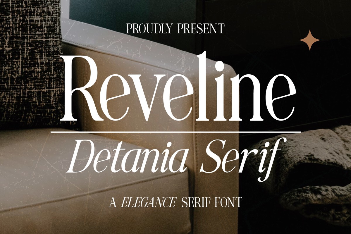 Beispiel einer Reveline Detania-Schriftart #1