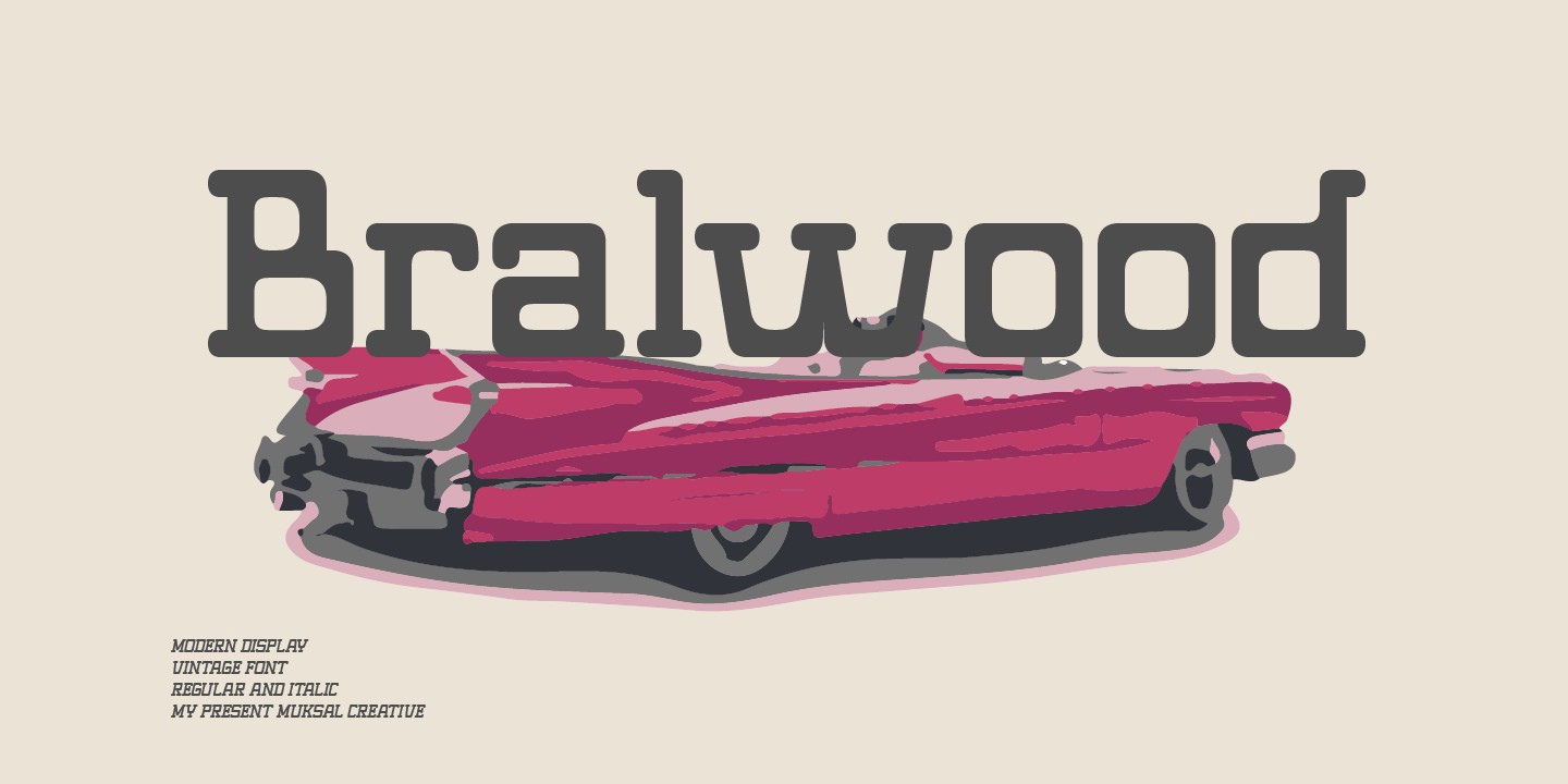 Schriftart Bralwood