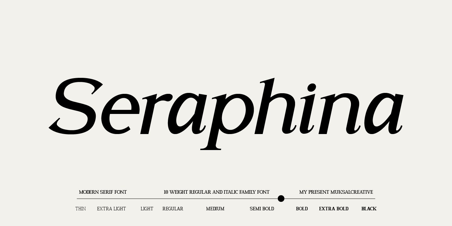 Schriftart Seraphina