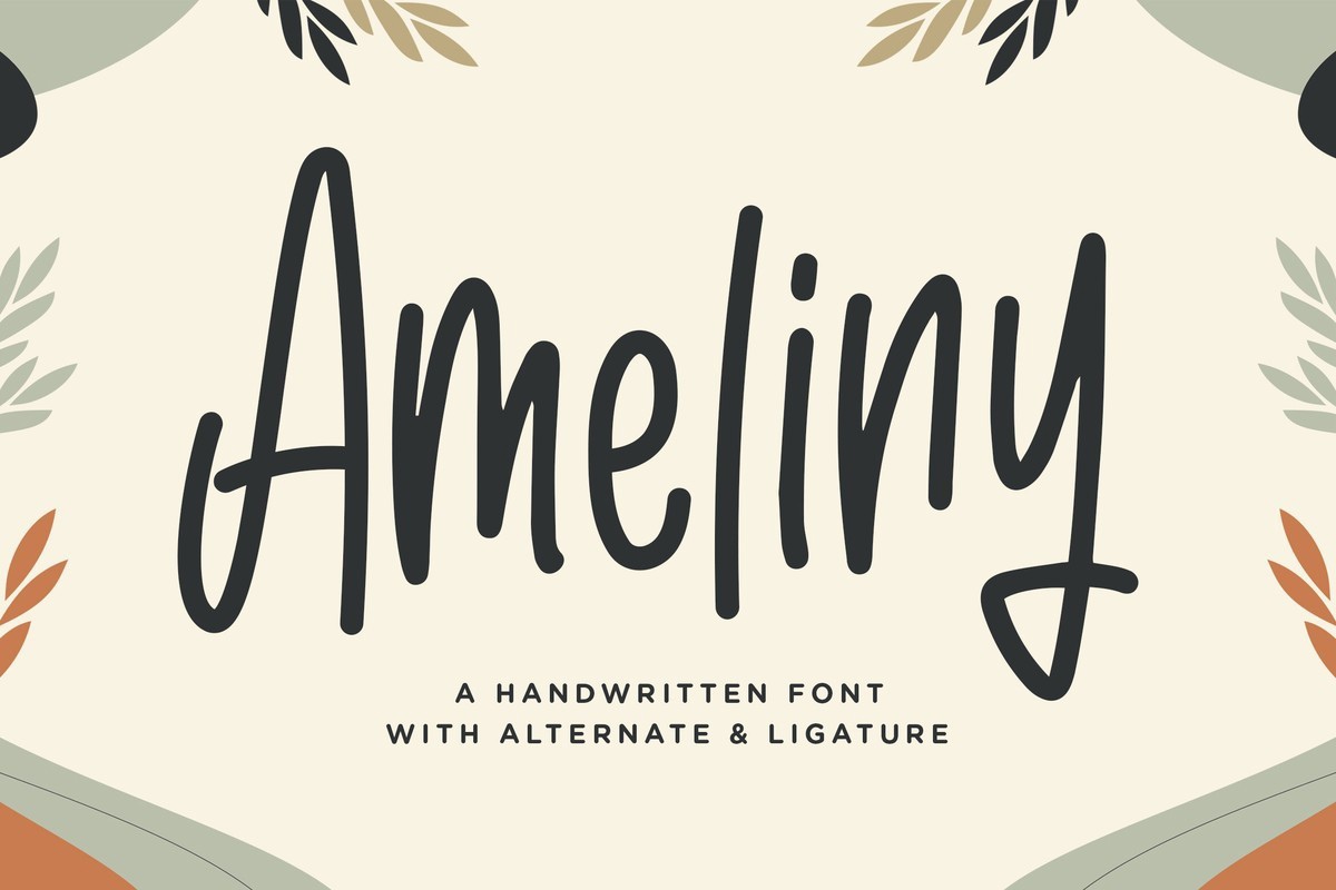 Schriftart Ameliny