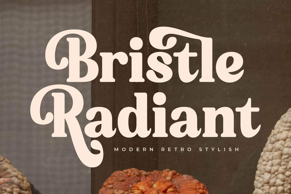 Schriftart Bristle Radiant