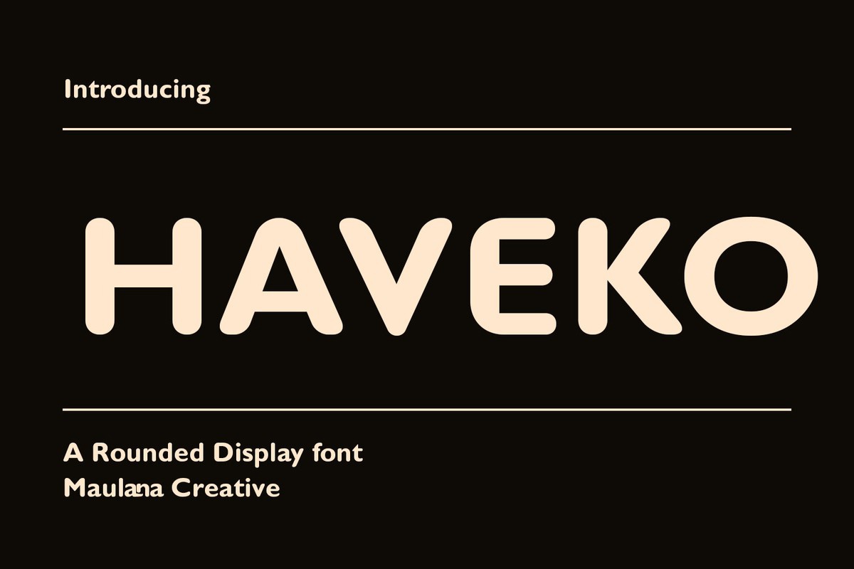 Schriftart Haveko