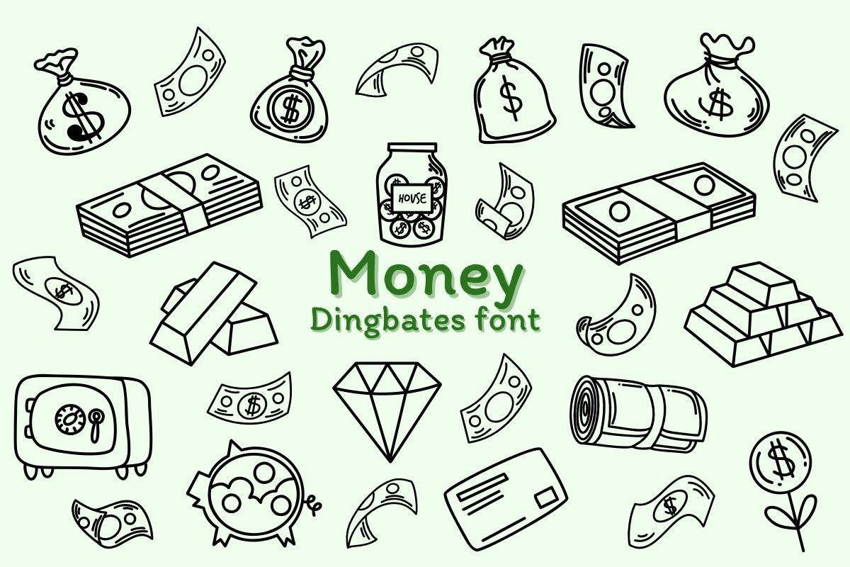 Beispiel einer Money-Schriftart #1