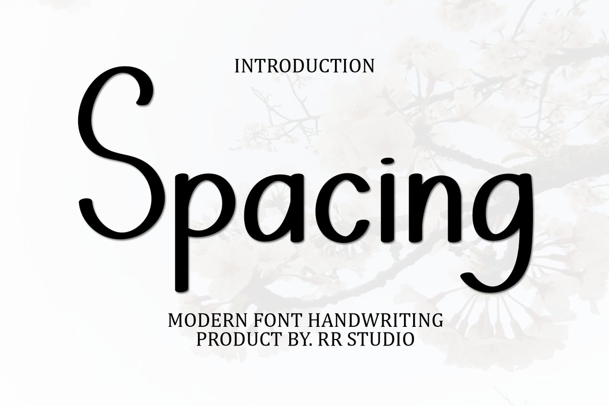 Schriftart Spacing