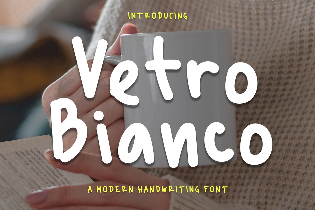 Beispiel einer Vetro Bianco-Schriftart #1