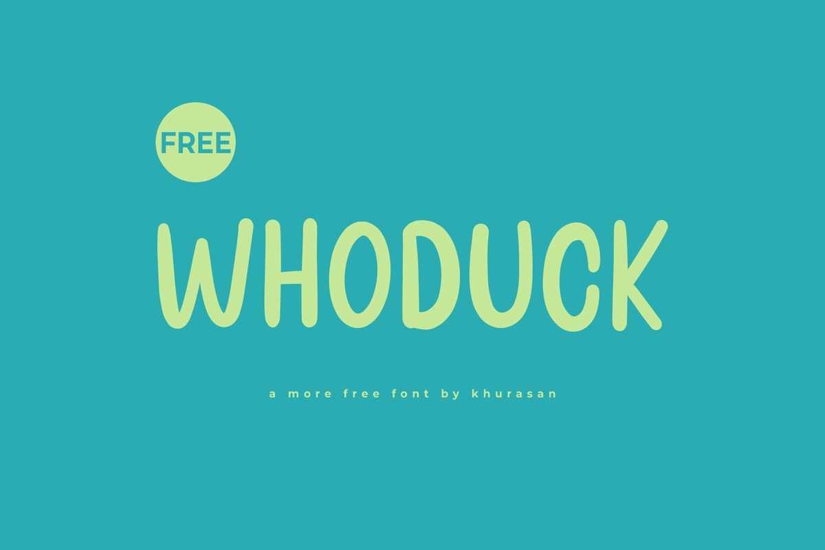 Schriftart Whoduck