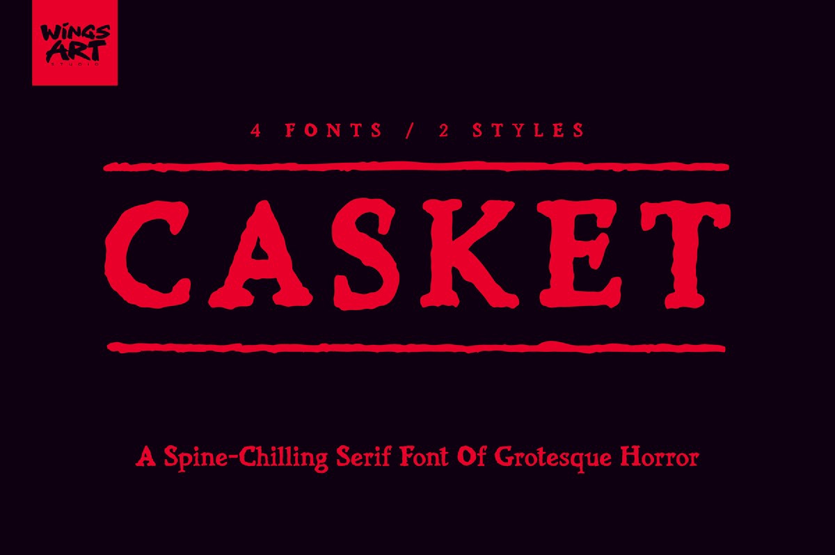 Schriftart Casket