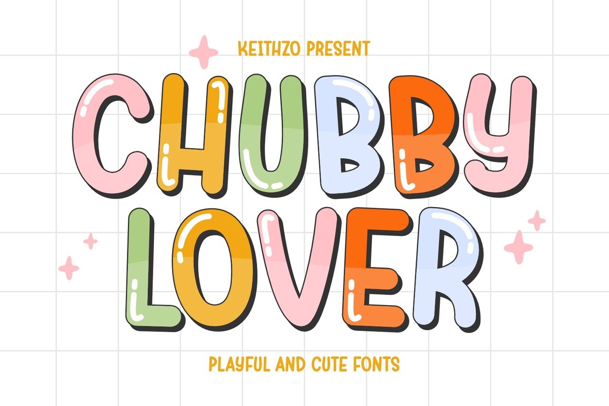 Schriftart Chubby Lover