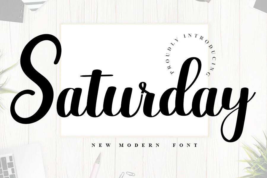 Beispiel einer Saturday-Schriftart #1