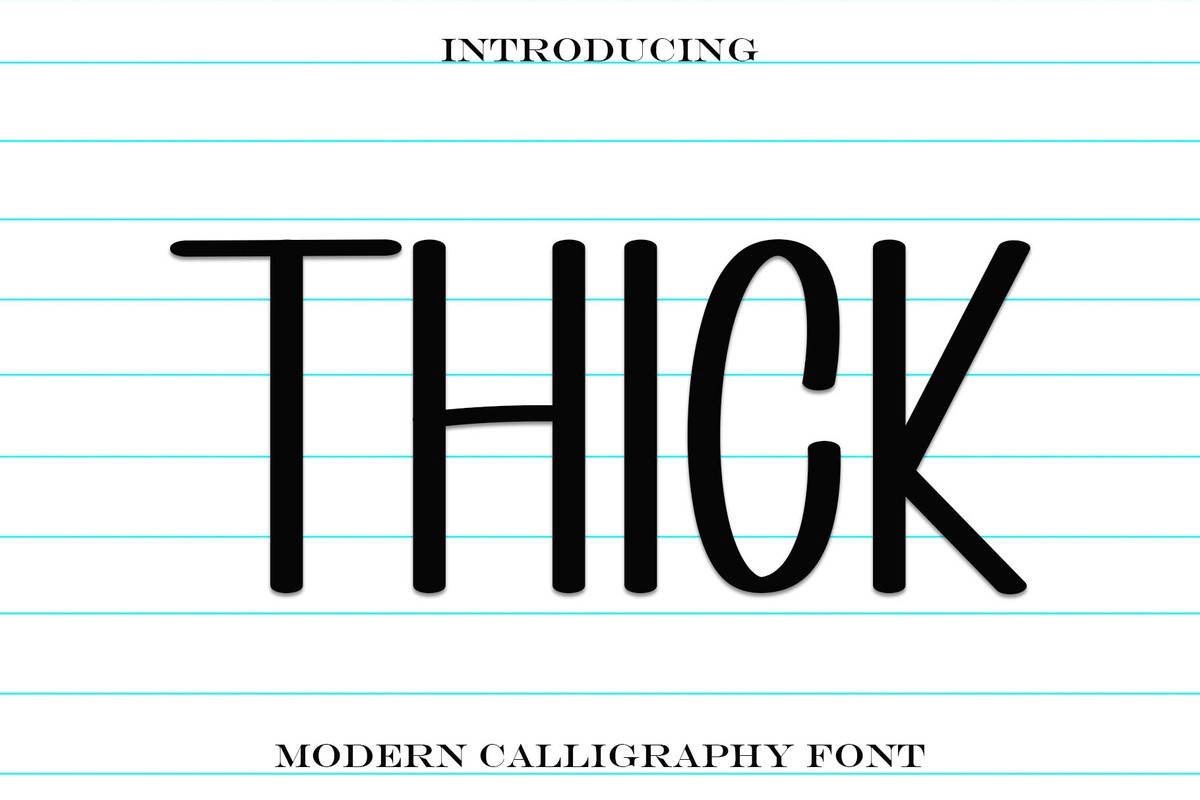 Beispiel einer Thick-Schriftart #1