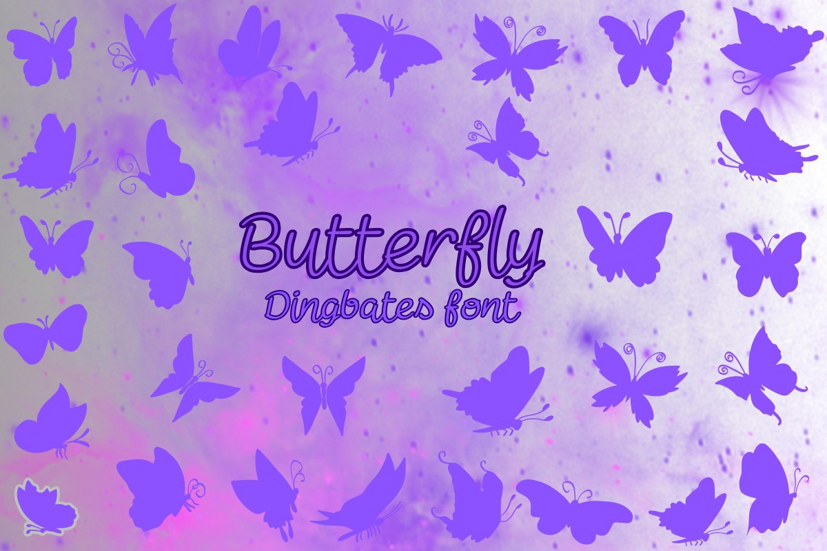 Beispiel einer Buttеrfly-Schriftart #1