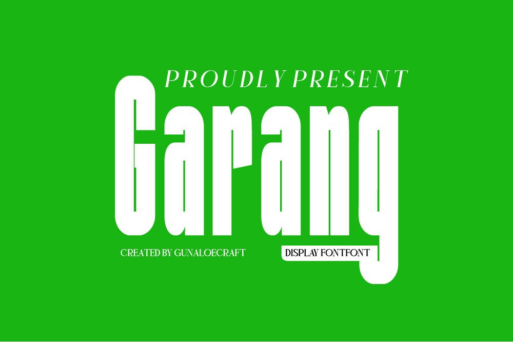 Schriftart Garang