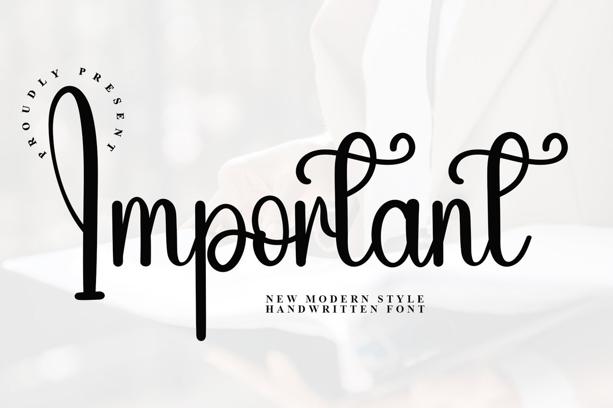 Schriftart Important