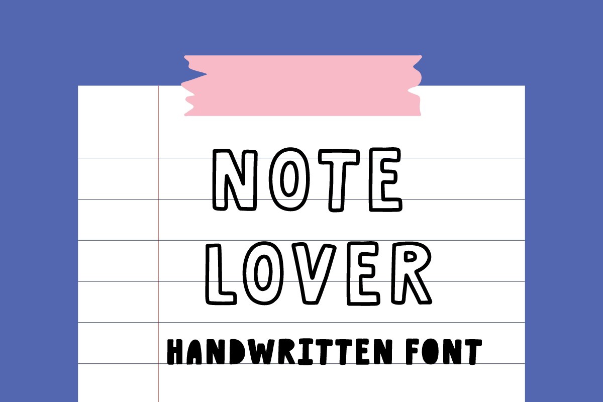 Schriftart Note Lover