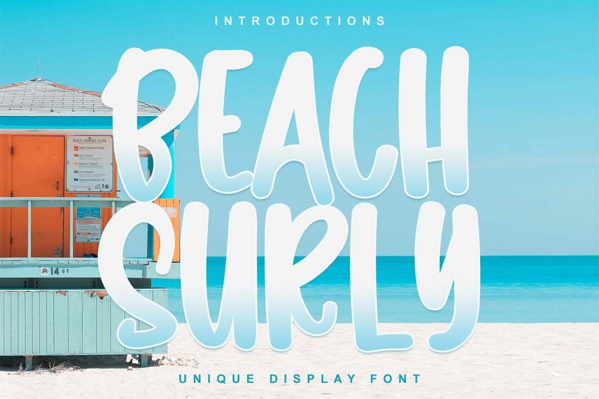 Schriftart Beach Surly