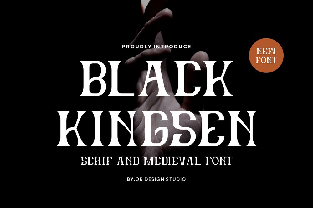 Beispiel einer Black Kingsen-Schriftart #1