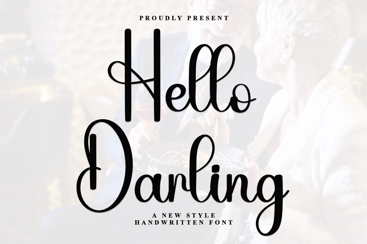 Beispiel einer Hello Darling-Schriftart #1